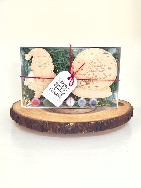 Santa Magnet & Snow Globe Ornament